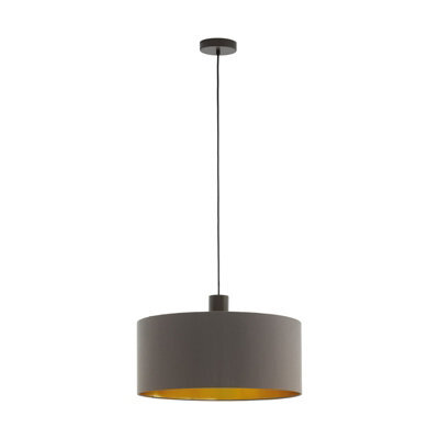 Elegant Dark Brown Pendant Ceiling Light With Cappuccino Gold Shade - image 1