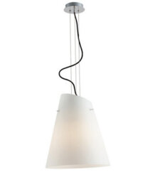 Luminosa Lighting Luminosa Ermes 3 Light Dome Pendant Ceiling Light White Black 35X40Cm - thumbnail 1