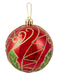 Christmas Tree World 6Cm Hand Painted Shatterproof Bauble Design 31 (12 Pack) - thumbnail 3