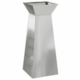 Berkfield Modern Garden Pillar Planter With Bowl 40X40X100 Cm Galvanised Steel - thumbnail 1