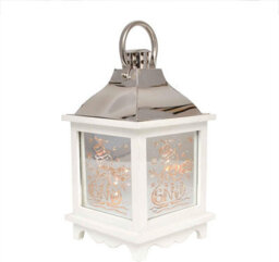 Shatchi Let It Snow White Christmas Lantern Wooden Warm Led Light Nativity Indoor Decorations - thumbnail 2