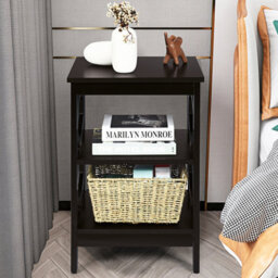 Costway Set Of 2 3-Tier Nightstand Sofa Bed Side Table Storage Display Stand With Shelf - thumbnail 6