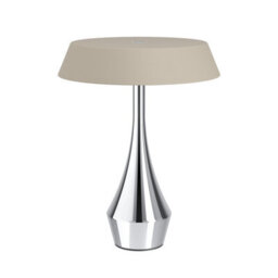 Eglo Turcio Steel And Aluminium Sculptural Design Led Tricolour Portable Outdoor Table Lamp, Chrome And Sandy - thumbnail 2