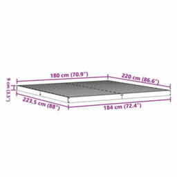 Berkfield Durable Bed Frame 160X210 Cm Solid Wood Pine - thumbnail 9
