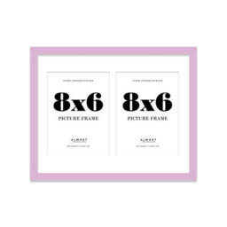 14X11 Inch 2 Opening Photo Collage Frame, Display Two 8X6 Inch Photos, Multi Aperture Family Picture Frame, Lilac - thumbnail 2