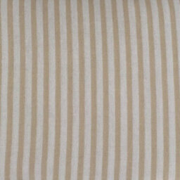 Just So Home Luxury Brushed Cotton Flannelette Flat Sheet (Natural Stripe, Single)