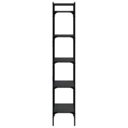 Berkfield Bookcase 5-Tier Black 56X31.5X174 Cm Engineered Wood - thumbnail 5