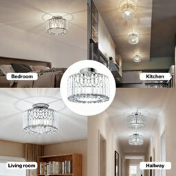 Emitto Crystal Ceiling Light Chandelier Bedroom Hallway Pendant Lamp E27 - thumbnail 8