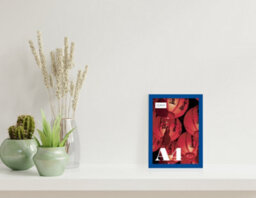 A4 Blue Picture Frame Fits A4 (21 X 29.7Cm - 8.3 X 11.7In) Poster, Photo, Artwork, Or Print. - thumbnail 4