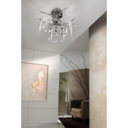 Luminosa Lighting Luminosa Cygnet Wall Lamp 3 Light G4 Polished Chrome/white Glass/crystal, Not Led/cfl Compatible - thumbnail 3