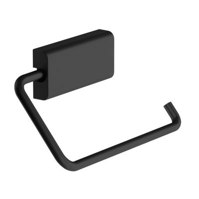 Cosmic Toilet Roll Holder, Screw-In Or Self-Adhesive, Matt Black, Anti- Corrosion, Next Collection - image 1