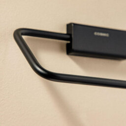 Cosmic Toilet Roll Holder, Screw-In Or Self-Adhesive, Matt Black, Anti- Corrosion, Next Collection - thumbnail 6