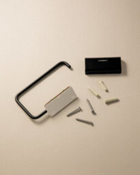 Cosmic Toilet Roll Holder, Screw-In Or Self-Adhesive, Matt Black, Anti- Corrosion, Next Collection - thumbnail 3