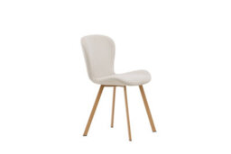 Lilja Dining Chair 2-Pack - Oaklook Steel Legs  / Beige Fabric - thumbnail 5