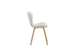 Lilja Dining Chair 2-Pack - Oaklook Steel Legs  / Beige Fabric - thumbnail 6
