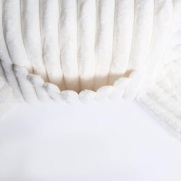 OHS Reading Cushion Faux Fur Fleece Heatable Lumbar Pillow, Cream - One Size - thumbnail 9
