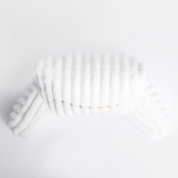 OHS Reading Cushion Faux Fur Fleece Heatable Lumbar Pillow, Cream - One Size - thumbnail 7