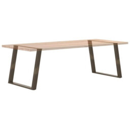 Berkfield Modern Dining Table Legs U-Shaped 2 Pcs Natural Steel 90X(72-73) Cm Steel - thumbnail 8