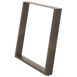 Berkfield Modern Dining Table Legs U-Shaped 2 Pcs Natural Steel 90X(72-73) Cm Steel - thumbnail 4