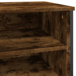 Berkfield Shoe Cabinet Smoked Oak 80X38X78 Cm Engineered Wood - thumbnail 7