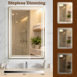 Costway 70 X 50 Cm Led Bathroom Mirror Rectangular Wall Vanity Mirror W/ Anti-Fog - thumbnail 8