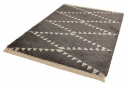 Charcoal Geometric Shaggy Kilim Luxurious Modern Moroccan Rug For Dining Room Bedroom & Living Room-120Cm X 170Cm - thumbnail 5