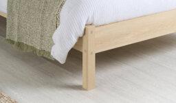 Save On Goods UK 4Ft6 Double Chevron Herringbone Oak Colour Finish Wood Wooden Bed Frame,bedstead - thumbnail 4
