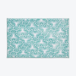 Allure Bath Fashions Geometric Design Non-Slip Bath Mat - Duckegg - thumbnail 1