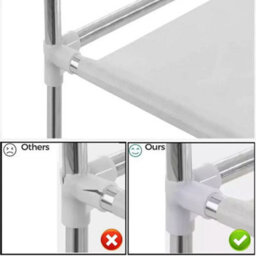 Portable Storage Cupboard For Bedroom 128X45X170Cm Fabric Closet - thumbnail 4