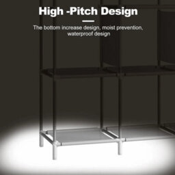 Portable Storage Cupboard For Bedroom 128X45X170Cm Fabric Closet - thumbnail 5