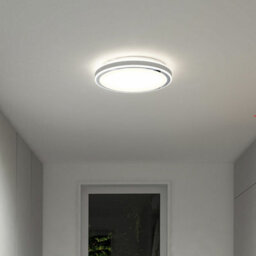 Xample Artika Altitude Led Flush Mount Ceiling Light - 2500 Lumens, 5 Colour Temperatures 2700K-5000K, Dimmable 35W Chrome Fixture