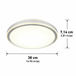 Xample Artika Altitude Led Flush Mount Ceiling Light - 2500 Lumens, 5 Colour Temperatures 2700K-5000K, Dimmable 35W Chrome Fixture - thumbnail 2