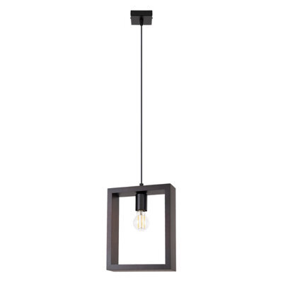 Luminosa Lighting Luminosa Aries Square Pendant Ceiling Light Wenge - image 1