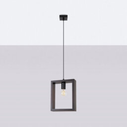 Luminosa Lighting Luminosa Aries Square Pendant Ceiling Light Wenge - thumbnail 3