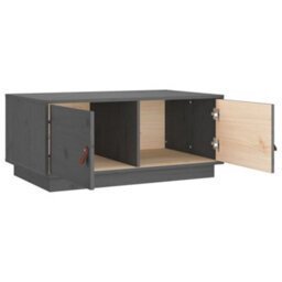 Berkfield Modern Coffee Table Grey 80X50X35 Cm Solid Wood Pine - thumbnail 7
