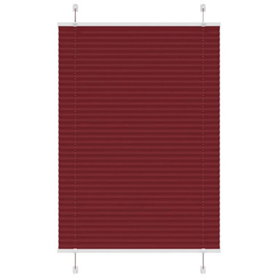 Berkfield Pleated Blind Bordeaux Red 85X150 Cm Fabric Width 84.4 Cm Polyester - image 1