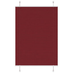 Berkfield Pleated Blind Bordeaux Red 85X150 Cm Fabric Width 84.4 Cm Polyester - thumbnail 1