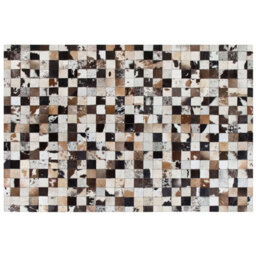 Beliani Rug Cerli White 160 X 230 Cm Leather - thumbnail 4
