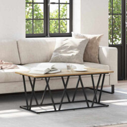 Berkfield Coffee Table Artisan Oak 100X50X40 Cm Made Of Engineered Wood And Metal