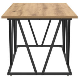 Berkfield Coffee Table Artisan Oak 100X50X40 Cm Made Of Engineered Wood And Metal - thumbnail 5