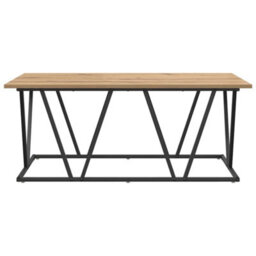 Berkfield Coffee Table Artisan Oak 100X50X40 Cm Made Of Engineered Wood And Metal - thumbnail 4