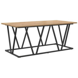 Berkfield Coffee Table Artisan Oak 100X50X40 Cm Made Of Engineered Wood And Metal - thumbnail 6