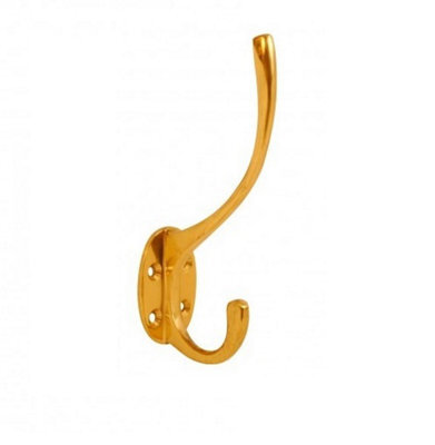 Hat And Coat Hook Brass Pack Of 1