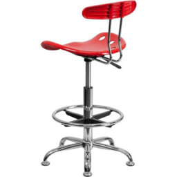 Adjustable Height Swivel Tractor Seat Bar Stool Comfort Chrome Frame - thumbnail 3