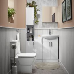 GoodHome Elland Matt Beige Terrazzo Effect Concrete & Polyresin Soap Dish - thumbnail 9