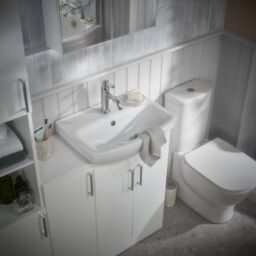 GoodHome Elland Matt Beige Terrazzo Effect Concrete & Polyresin Soap Dish - thumbnail 8