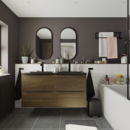 GoodHome Elland Matt Beige Terrazzo Effect Concrete & Polyresin Soap Dish - thumbnail 6