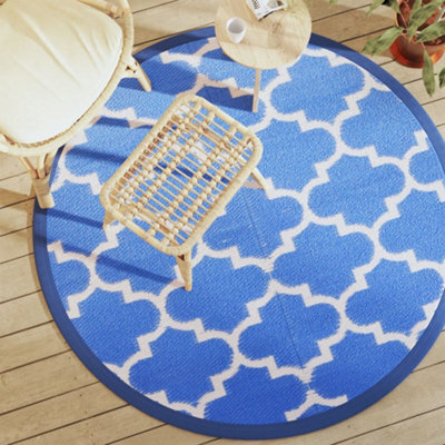 Walplus Outdoor Carpet Rugs For Garden Patios  Blue 160 Cm Pp - image 1