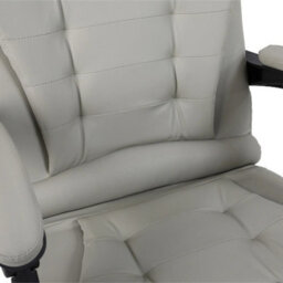 Faux Leather Desk Chair, Height Adjustable Office Chair Grey - thumbnail 5
