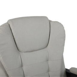 Faux Leather Desk Chair, Height Adjustable Office Chair Grey - thumbnail 4